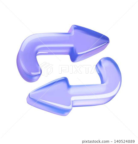 3D Glass Effect Purple Arrows Icon 3D Glass Effect Purple Arrows Icon 140524889