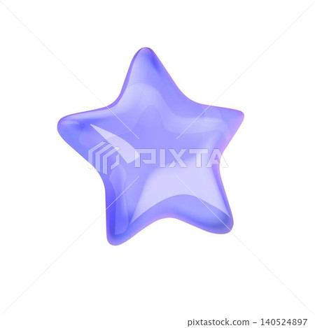Vibrant Glass Star Icon Isolated on White Vibrant Glass Star Icon Isolated on White 140524897