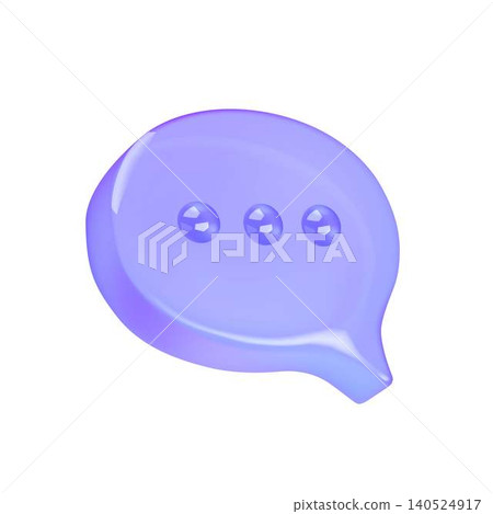 Transparent Glassy Speech Bubble Icon 140524917