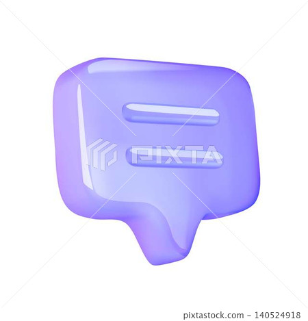 Blue Glassy Chat Bubble Icon Minimalist Design Blue Glassy Chat Bubble Icon Minimalist Design 140524918