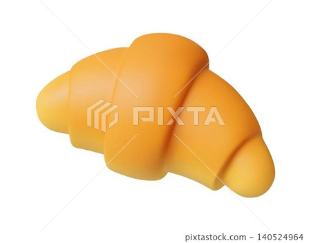 Realistic 3D Illustration of a Tasty Croissant Realistic 3D Illustration of a Tasty Croissant 140524964