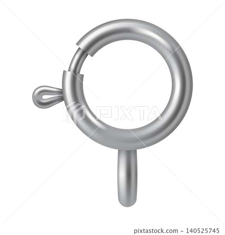Shiny Silver Circular Metal Spring Ring Shiny Silver Circular Metal Spring Ring 140525745