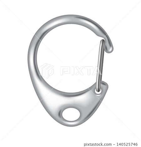 Silver Metal Clip On White Background Silver Metal Clip On White Background 140525746