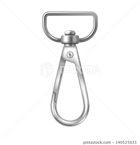 Realistic Metallic Keychain Clip Design Realistic Metallic Keychain Clip Design 140525833