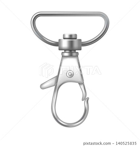 Metallic Snap Hook Illustration with Realistic Detail Metallic Snap Hook Illustration with Realistic Detail 140525835