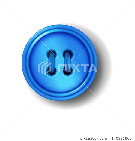 Bright Blue Button on White Background Bright Blue Button on White Background 140525906