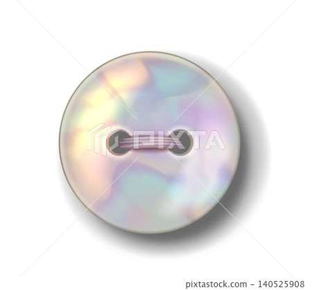 Iridescent Pearl Button with Soft Light Reflection Iridescent Pearl Button with Soft Light Reflection 140525908