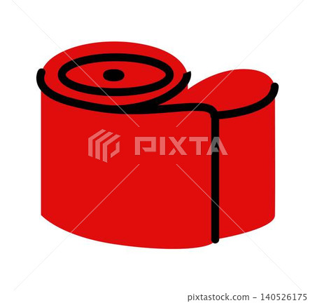 Red Fitness Resistance Band Illustration Red Fitness Resistance Band Illustration 140526175