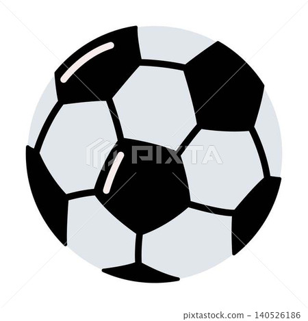 Black and White Soccer Ball Illustration Black and White Soccer Ball Illustration 140526186