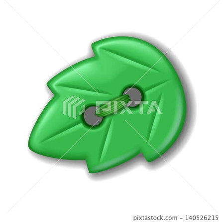 Green Leaf Shaped Button with Two Holes Green Leaf Shaped Button with Two Holes 140526215