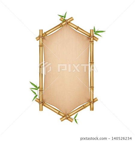 Bamboo Frame with Blank Canvas Background Bamboo Frame with Blank Canvas Background 140526234