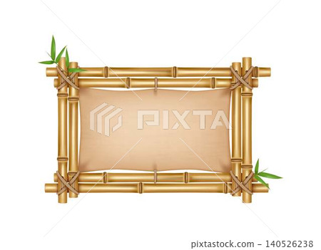 Bamboo Frame with Blank Canvas Center Bamboo Frame with Blank Canvas Center 140526238
