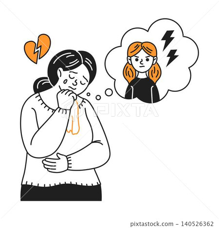 Sad Woman Thinking About Angry Girl Sad Woman Thinking About Angry Girl 140526362