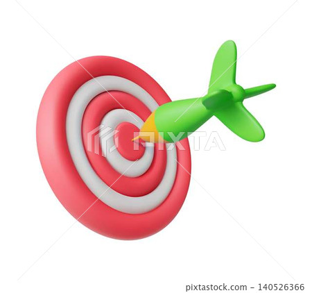 Colorful Dart Hits Bullseye on Target 140526366