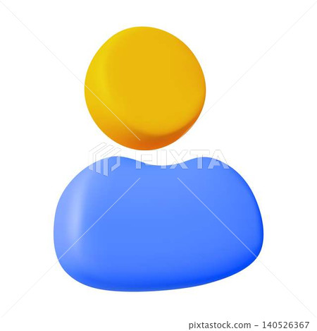 Colorful Abstract 3D Icon of User Avatar 140526367