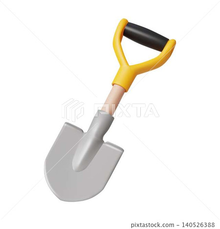 Colorful Illustration of Small Gardening Shovel Colorful Illustration of Small Gardening Shovel 140526388