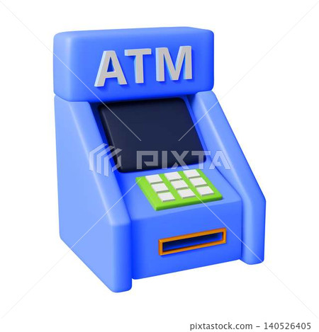 3D Model of Blue ATM Machine 140526405