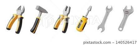 Set of Hand Tools for Construction and Repair Set of Hand Tools for Construction and Repair 140526417