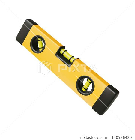 Yellow Spirit Level Tool Realistic Illustration 140526429
