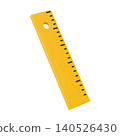 Yellow Ruler Illustration for Measurement Purposes 140526430