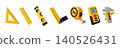 Set of Various Measuring Tools in Yellow Tones 140526431