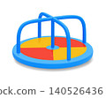 Colorful Playground MerryGoRound Illustration 140526436