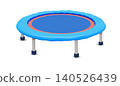 Colorful Mini Trampoline on White Background 140526439