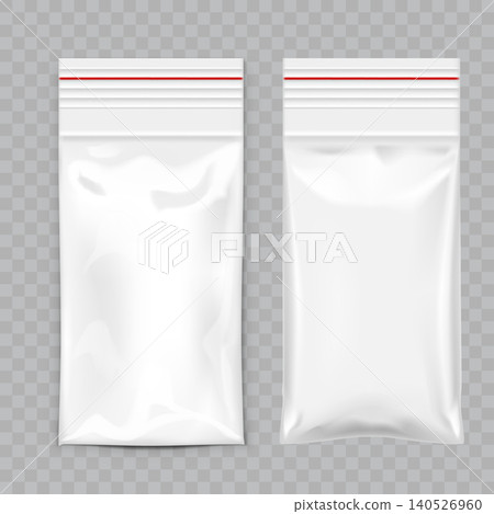 White Plastic Ziplock Bag Mockup Vector White Plastic Ziplock Bag Mockup Vector 140526960