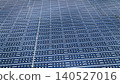Aerial view of floating solar panels at a floating mega solar power plant: Renewable energy 140527016