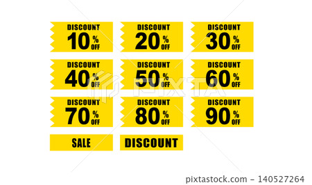 Discount sticker - yellow Discount sticker - yellow 140527264
