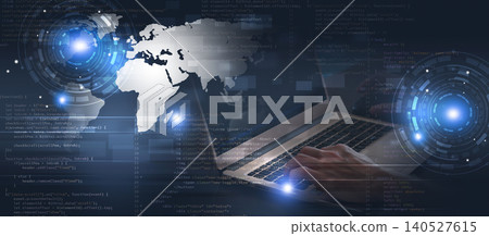 front-end css js html writing code. mixed media banner front-end css js html writing code. mixed media banner 140527615
