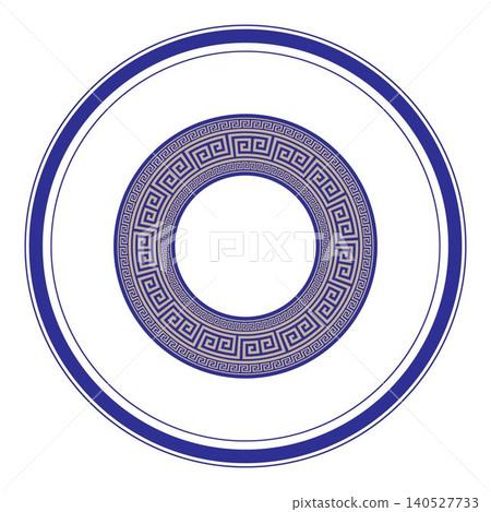 Round blue frame with Greek pattern. Round Greek pattern. Greek meander. Patterns of Greece, ancient Rome. Circle european border. Typical egyptian, assyrian, greek motive. For pottery, tiles, frescoe Round blue frame with Greek pattern. Round Greek pattern. Greek meander. Patterns of Greece, ancient Rome. Circle european border. Typical egyptian, assyrian, greek motive. For pottery, tiles, frescoe 140527733