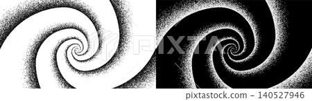 A monochrome swirling background illustration (vector) created using pointillist gradients. A monochrome swirling background illustration (vector) created using pointillist gradients. 140527946