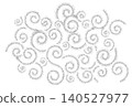 向量背景插圖，以旋轉的沙粒狀紋理和阿拉伯式圖案為特色。 140527977