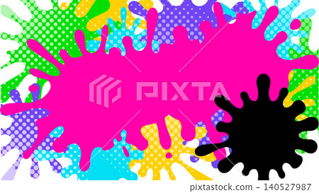 Ink splatter pattern background with central copy space. Ink splatter pattern background with central copy space. 140527987