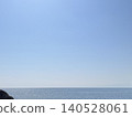 A wide, light blue sky and sea 140528061
