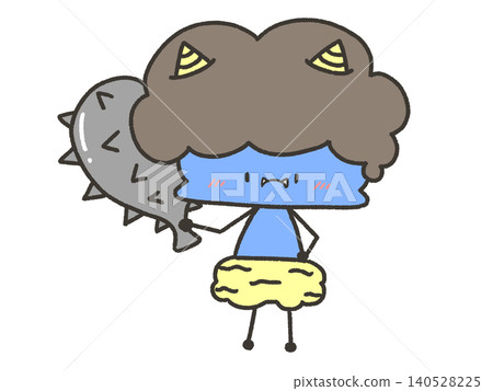A blue demon with a club A blue demon with a club 140528225