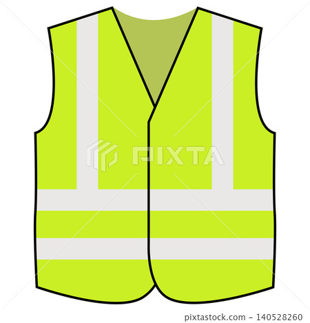 Reflective green safety vest icon. High visibility jacket symbol. Protective safety clothing with reflective stripes sign. flat style. Reflective green safety vest icon. High visibility jacket symbol. Protective safety clothing with reflective stripes sign. flat style. 140528260