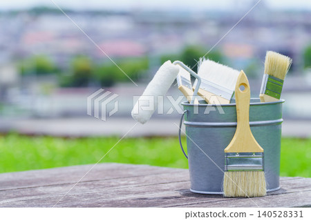 Painting tools and streetscapes | Renovation, painting contractors, DIY images 140528331