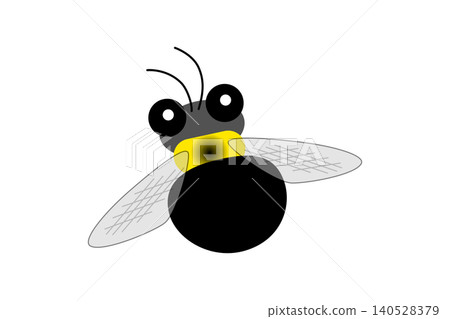 Illustration of a black bumblebee Illustration of a black bumblebee 140528379
