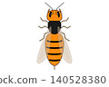 An illustration of an orange hornet 140528380