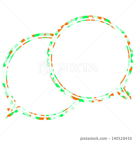 Stained glass style speech bubble, triangular pattern, overlapping conversation Stained glass style speech bubble, triangular pattern, overlapping conversation 140528410