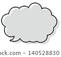一個簡單的氣泡，線條錯位，並帶有圓形雲朵形狀 140528830
