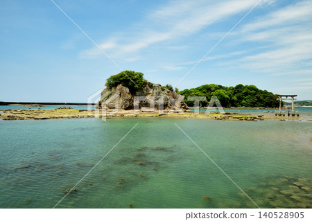 Motoshima Shrine and Maritime Torii [Tanabe City, Wakayama Prefecture] 140528905