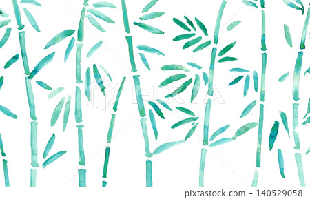 Watercolor-style bamboo background illustration | Cool and refreshing Japanese summer design Watercolor-style bamboo background illustration | Cool and refreshing Japanese summer design 140529058