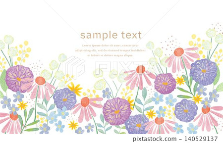 Echinacea hand-drawn vector flower frame Echinacea hand-drawn vector flower frame 140529137