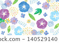 牽牛花的彩色插圖背景 140529140