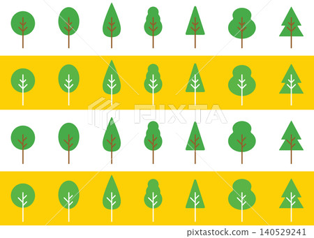 Simple tree illustration set Simple tree illustration set 140529241