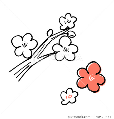 簡單的手繪梅花插圖 簡單的手繪梅花插圖 140529455