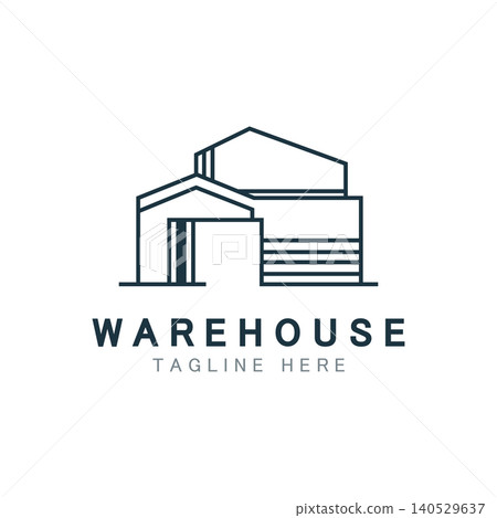 Warehouse modern storage logo business industry illustration design Warehouse modern storage logo business industry illustration design 140529637